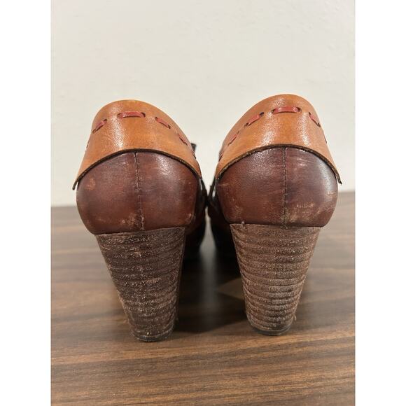 L'Artiste Spring Step Wondrous Brown Leather Heel Boots Pumps Size EU 38 US 7.5 - Picture 7 of 13